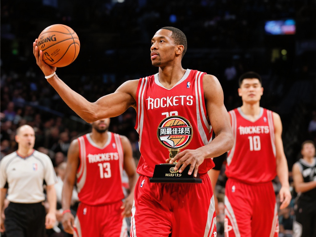 哈登24次领衔火箭队史周最佳,姚明第4 除了哈登和姚明,火箭队还有众多球员在不同